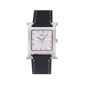 Montre d'occasion HERMES Heure H femme quartz bracelet cuir