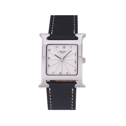 Montre d'occasion HERMES Heure H femme quartz bracelet cuir