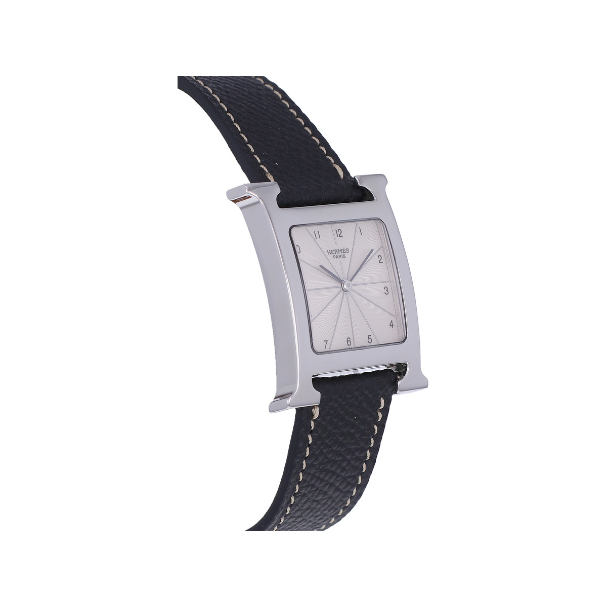 Montre d'occasion HERMES Heure H femme quartz bracelet cuir - vue 2