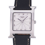Montre d'occasion HERMES Heure H femme quartz bracelet cuir - vue D1