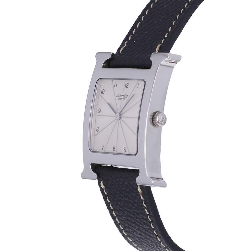 Montre d'occasion HERMES Heure H femme quartz bracelet cuir - vue D2