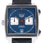 Montre d'occasion TAG HEUER Monaco homme automatique bracelet cuir d'origine - vue D1