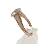 Solitaire d'occasion or 375 rose morganite antique - vue 2