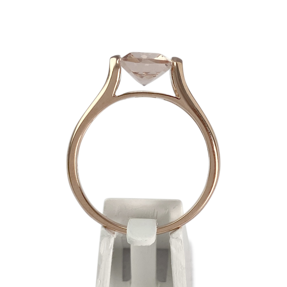 Solitaire d'occasion or 375 rose morganite antique - vue 3