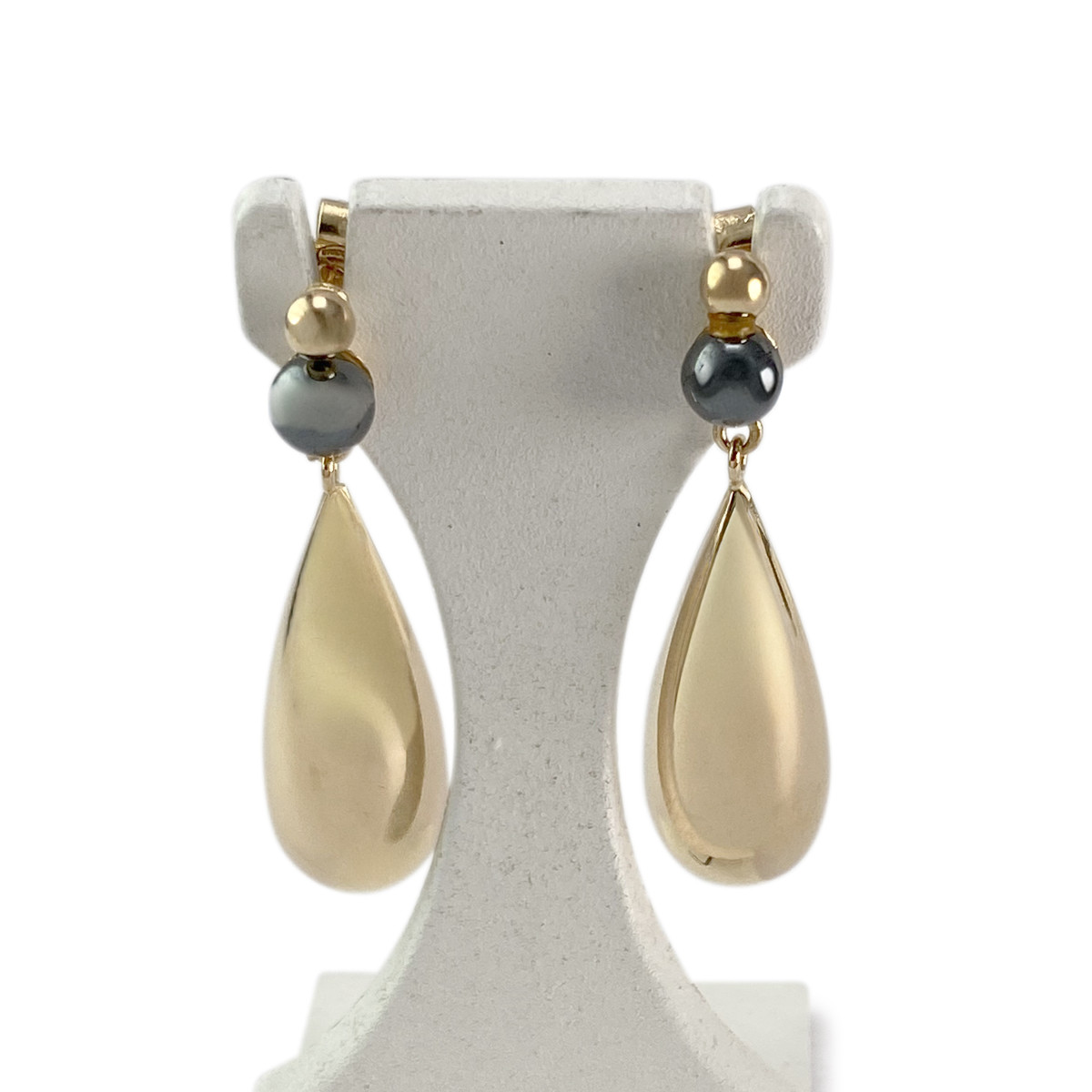 Boucles d'oreilles d'occasion or 750 jaune hematites