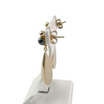 Boucles d'oreilles d'occasion or 750 jaune hematites