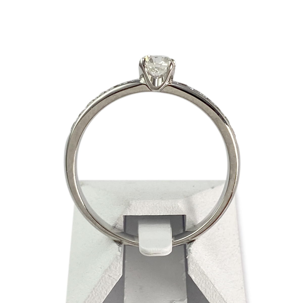 Tweedehands gouden ring 750 witte diamanten - bekijk 3.