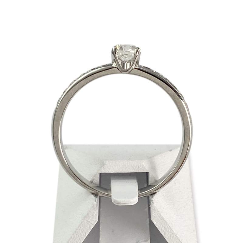 Bague d'occasion or 750 blanc diamants - vue 3