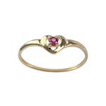 Solitaire d'occasion or 750 jaune rubis - vue 1