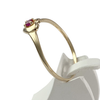 Solitaire d'occasion or 750 jaune rubis