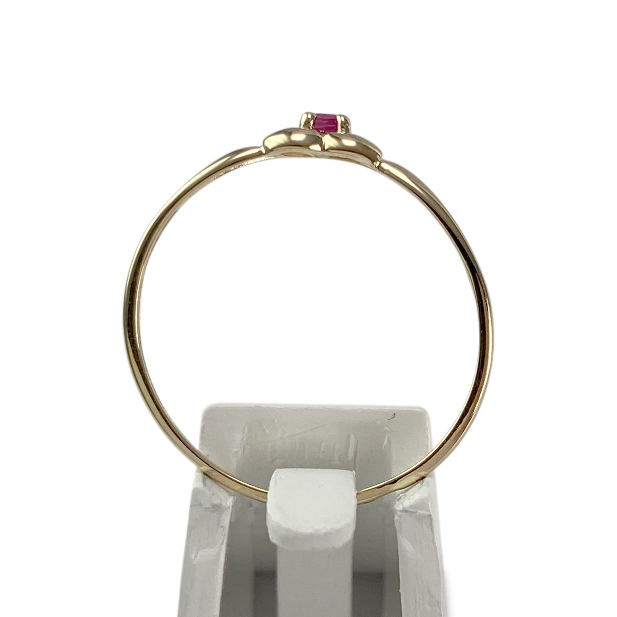 Solitaire d'occasion or 750 jaune rubis - vue 3