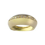 Bague d'occasion or 750 jaune diamants - vue 1
