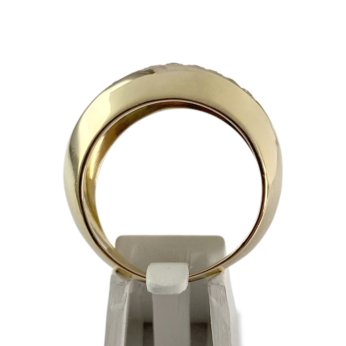 Tweedehands gouden ring 750 gele diamanten - bekijk 3