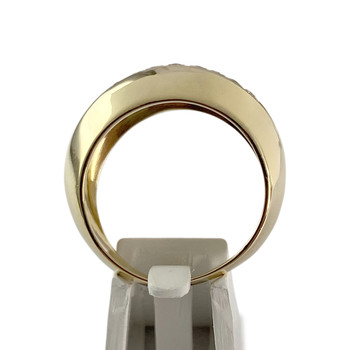 Tweedehands gouden ring 750 gele diamanten