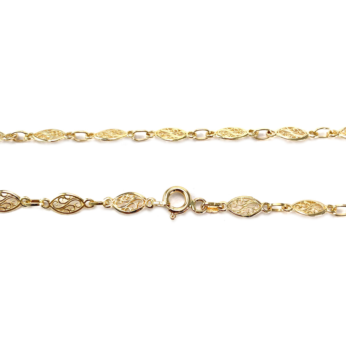 Collier d'occasion or 750 jaune filigranes - vue 3