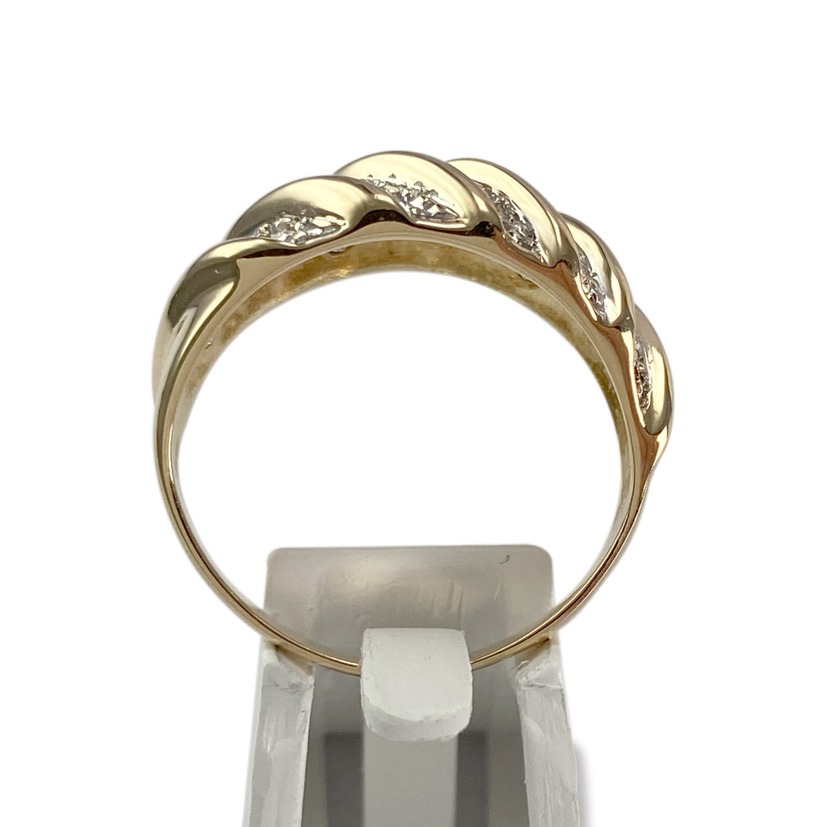 Bague d'occasion  or 750 2 tons diamant - vue 3