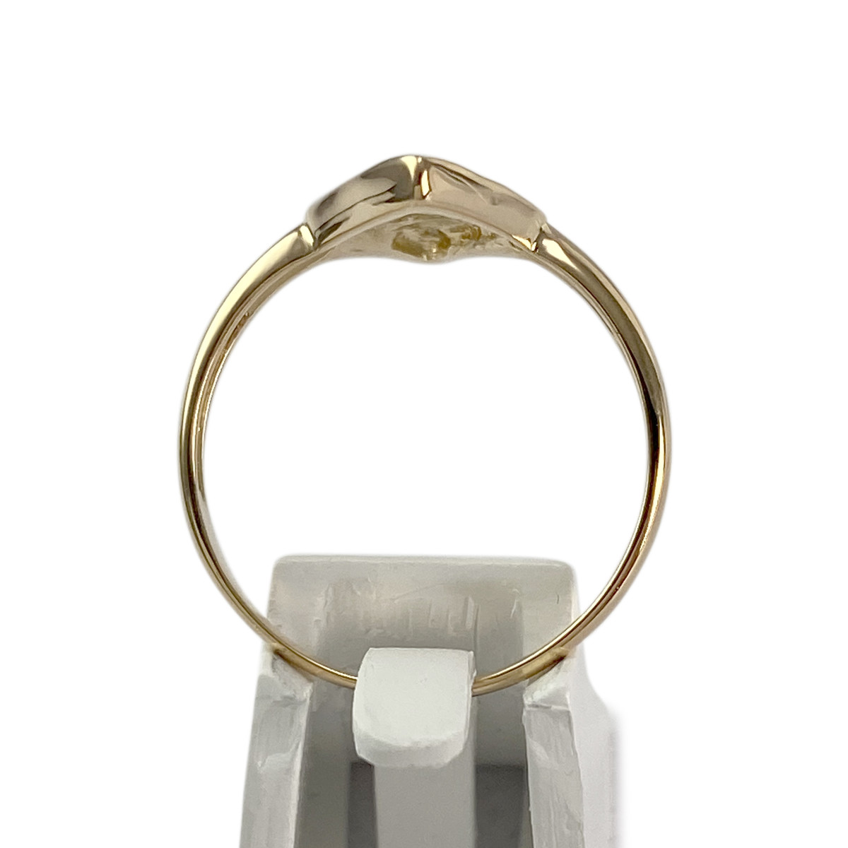 Bague d'occasion deux ors 750 jaune marquise diamants - vue 3