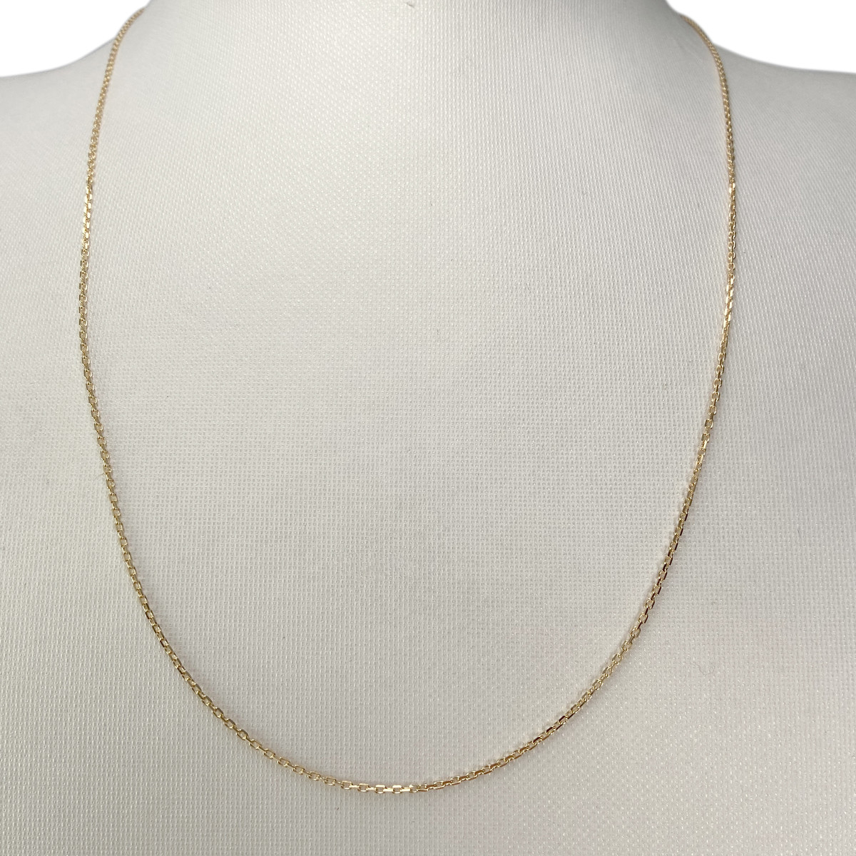 Secondhand 750 yellow gold chain with forçat link - view 2