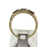 Bague d'occasion or 750 jaune diamants, saphirs - vue 3
