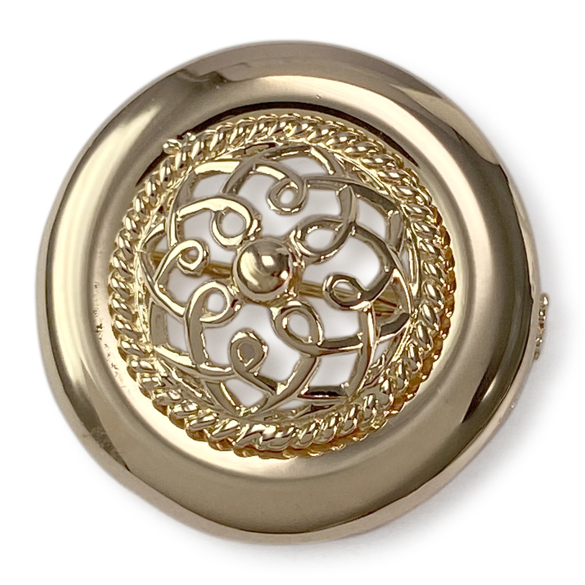 Tweedehands broche in 750 geel goud