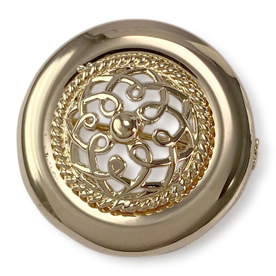 Tweedehands broche in 750 geel goud