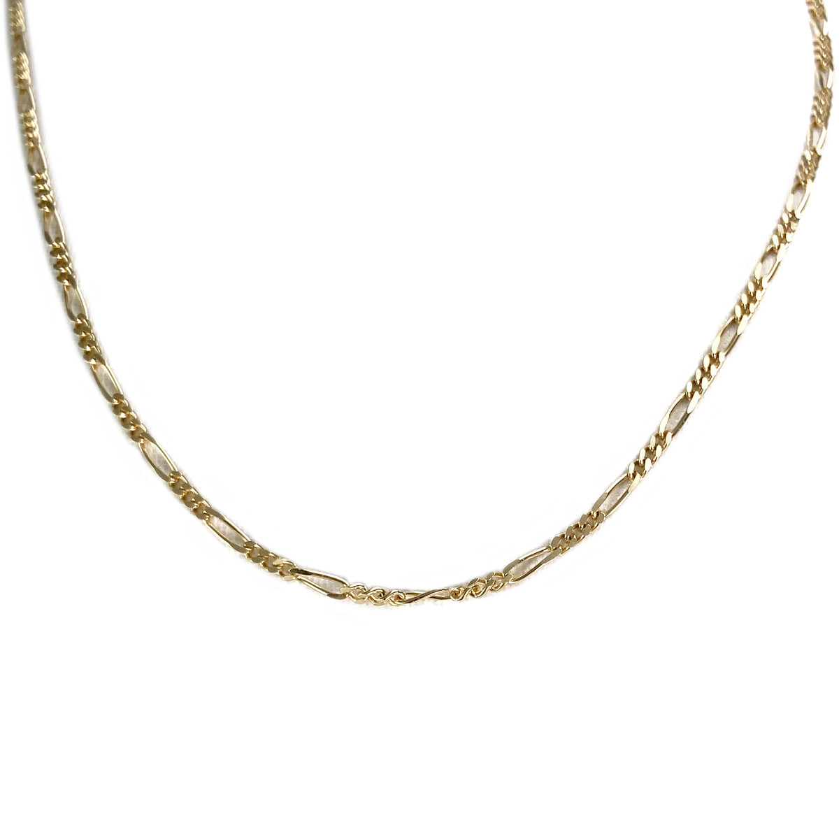 Tweedehands ketting in 750 geel goud met paardenketting en afwisselende schakels