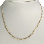 Chaîne d'occasion or 750 jaune maille cheval et alternée - vue 2