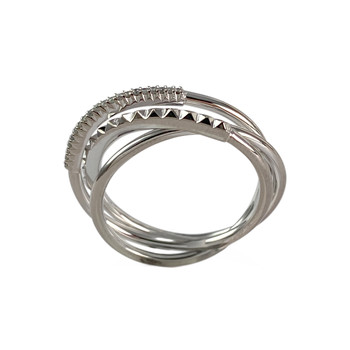 Second-hand gold ring 750 white diamonds