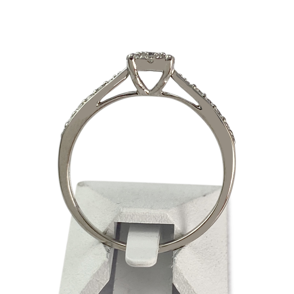 Bague d'occasion or 375 blanc diamants - vue 3