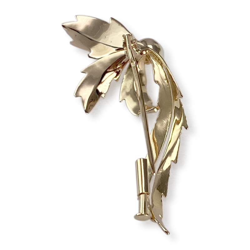 Broche d'occasion or 750 jaune perle de culture - vue 2