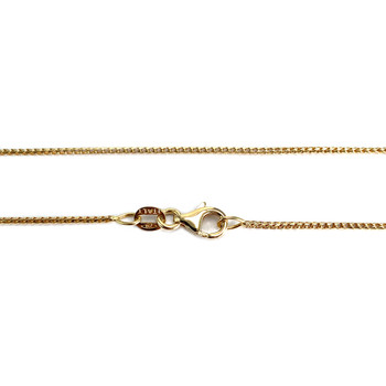 Tweedehands ketting van 750 geelgoud met palmbladmotief, 52 cm