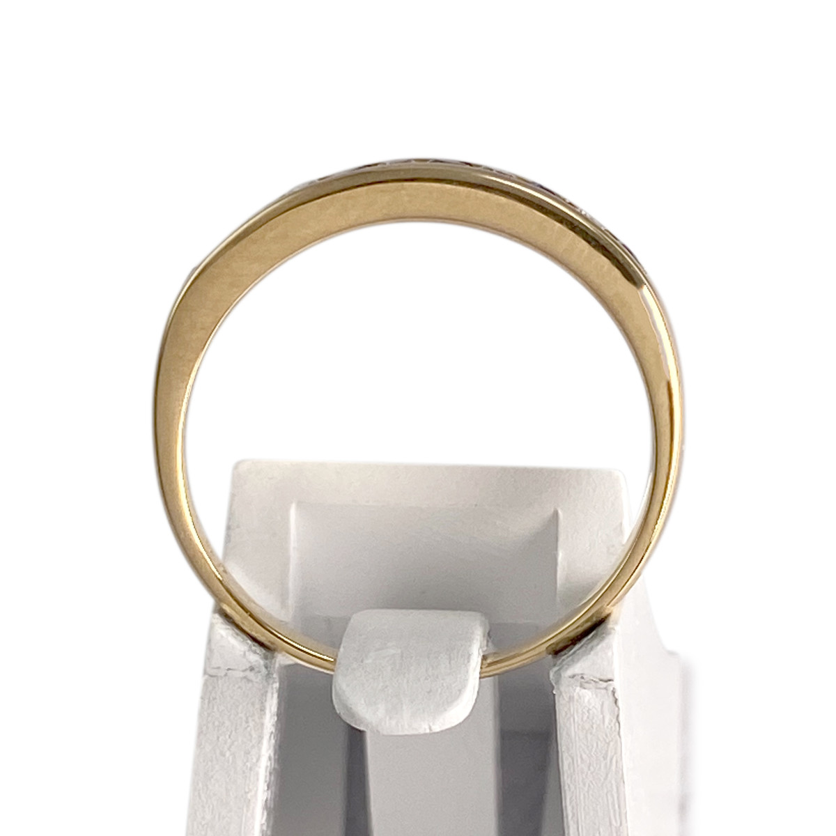 Bague d'occasion or 750 jaune diamants saphirs - vue 3