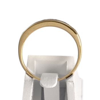 Second-hand gold 750 yellow diamond sapphire ring