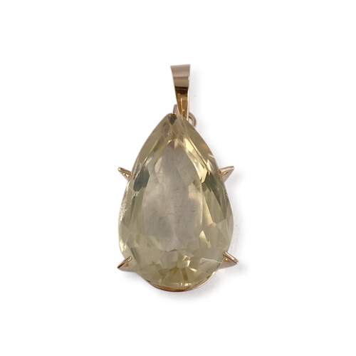 Pendentif d'occasion or 750 jaune citrine