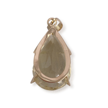 Second-hand 750 gold citrine pendant