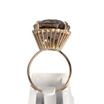 Bague d'occasion or 750 jaune quartz fumé - vue 3