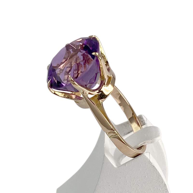 Bague d'occasion or 750 jaune amethyste - vue 2
