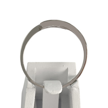 Bague d'occasion or 375 blanc zirconias