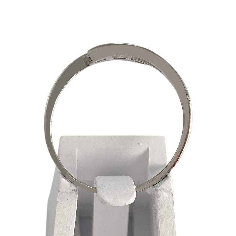 Bague d'occasion or 375 blanc zirconias - vue 3