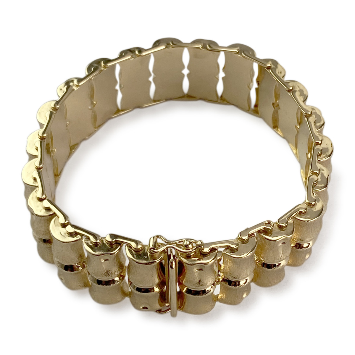 Bracelet d'occasion or 750 jaune maille fantaisie - vue 2