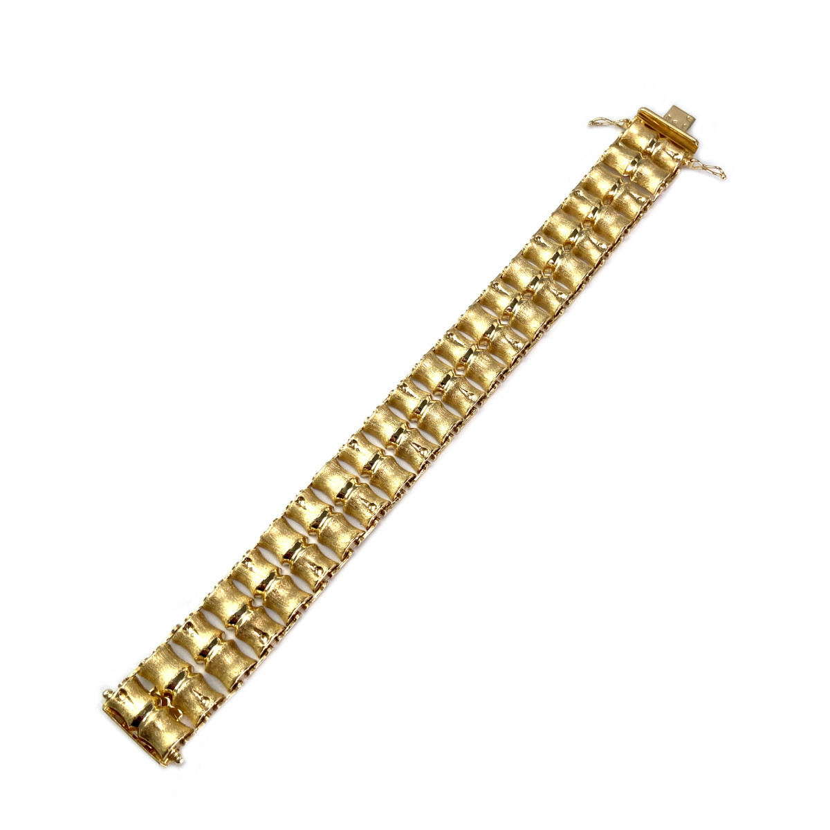 Bracelet d'occasion or 750 jaune maille fantaisie - vue 3
