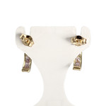 Boucles d'oreilles d'occasion or 750 jaune zirconias - vue 3