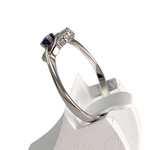 Bague d'occasion or 750 blanc saphir zirconias - vue 2