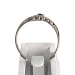 Bague d'occasion or 750 blanc saphir zirconias - vue 3