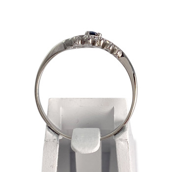 Bague d'occasion or 750 blanc saphir zirconias