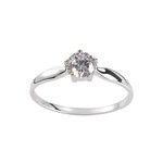 Solitaire d'occasion or 375 blanczirconia - vue 1