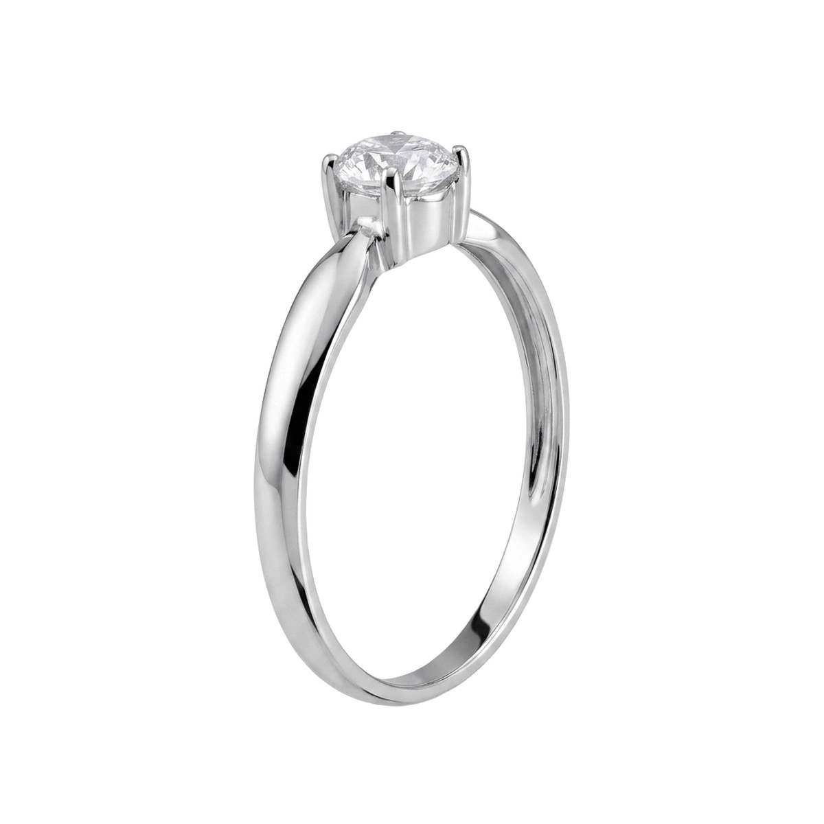 Solitaire d'occasion or 375 blanczirconia - vue 2