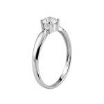 Solitaire d'occasion or 375 blanczirconia - vue 2