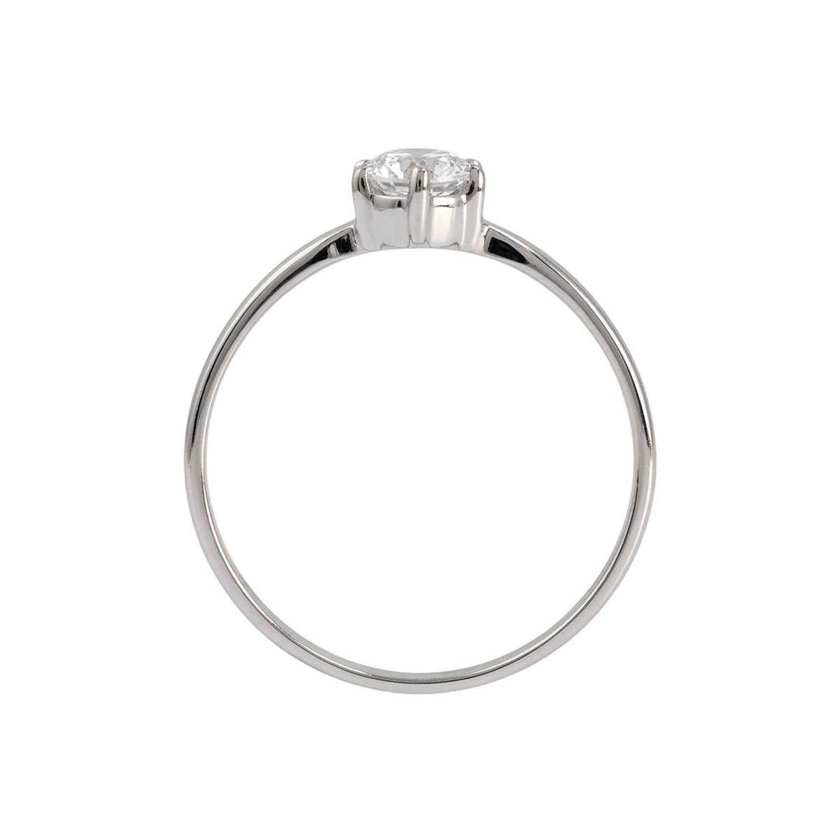 Solitaire d'occasion or 375 blanczirconia - vue 3