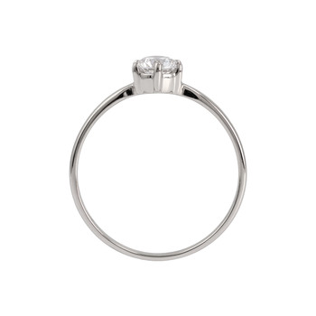Solitaire d'occasion or 375 blanczirconia